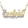Personalized Gold Double Plated 3D Name Necklace