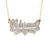 Personalized Double Plated 3D Full Pave Name Necklace