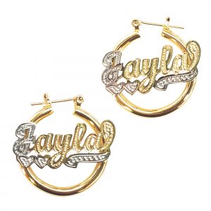 Personalized Small Baby Hoop Name Earrings