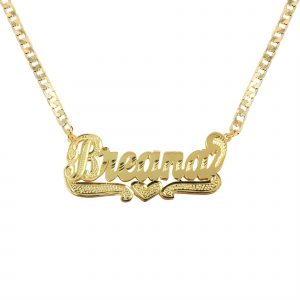 Personalized Mirror Finish Double Plated 3D Name Necklace
