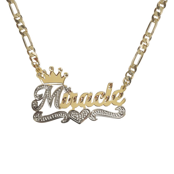 Personalized Single Plated Crown Name Necklace
