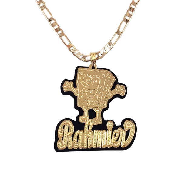 Color Background Character Name Necklace