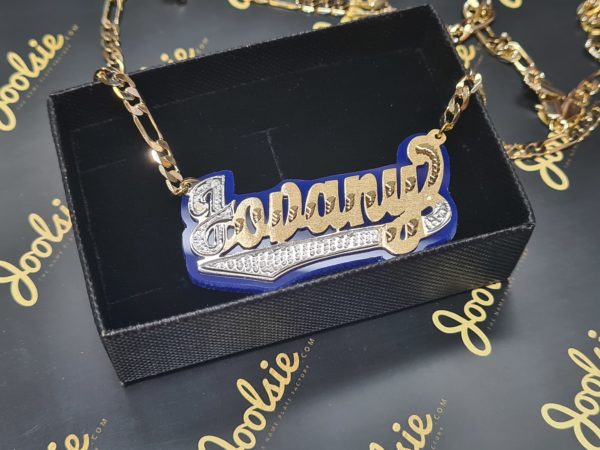 Color Background Unisex Name Necklace