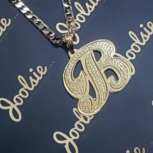 Single Plated Script Initial Necklace